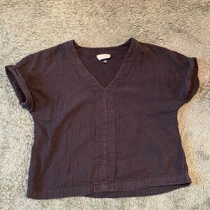 Universal Thread Black V-Neck Blouse